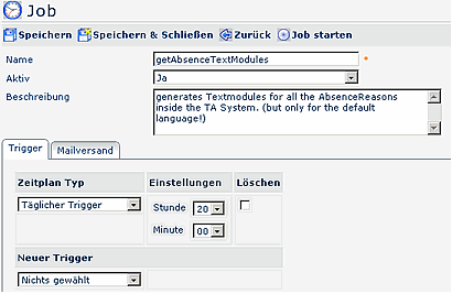 job getAbsenceTextmodules